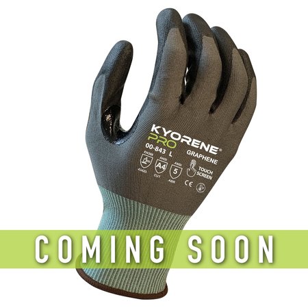 KYORENE PRO 18g Gray 
Graphene A4 Liner with Black Polyurethane
Palm Coating (L) PK Gloves 00-843 (L)